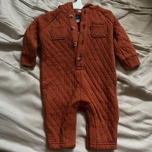 NWOT Old Navy Baby 0-3 Quilted One Piece Rusty Burnt Orange Spice
